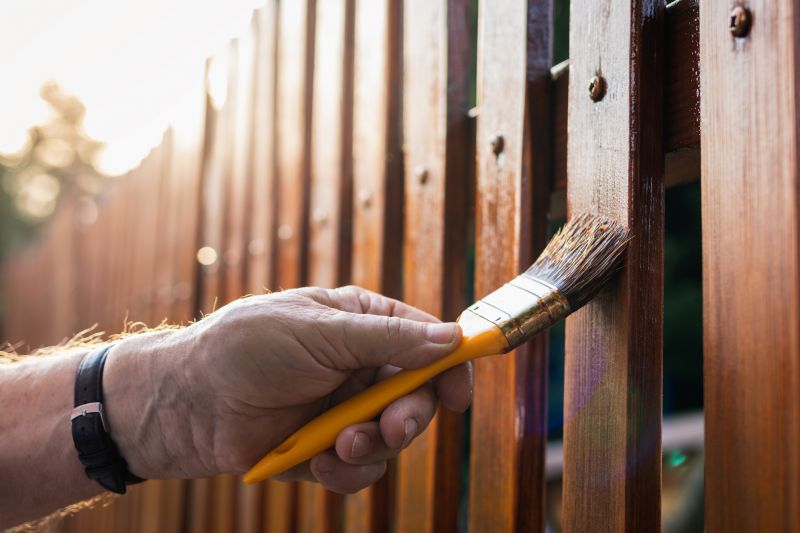Pine Fence Staining